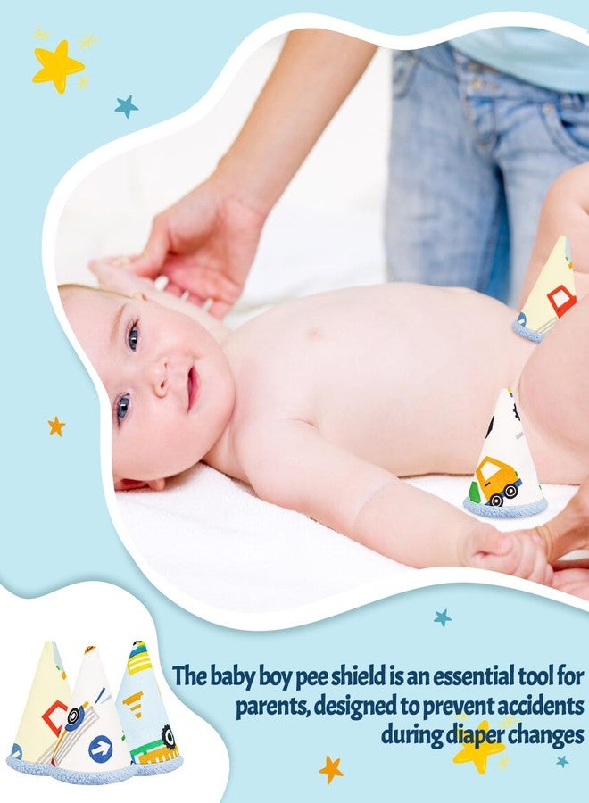 AMAZYC-US 12 PCS Pee Covers Baby Boy, Reusable Pee Peep Teepee Baby Boy, Strong Water Absorption Baby Boys Pee-Shield for Boys Gift, Diaper Changing Accessory (Car) - Image 4